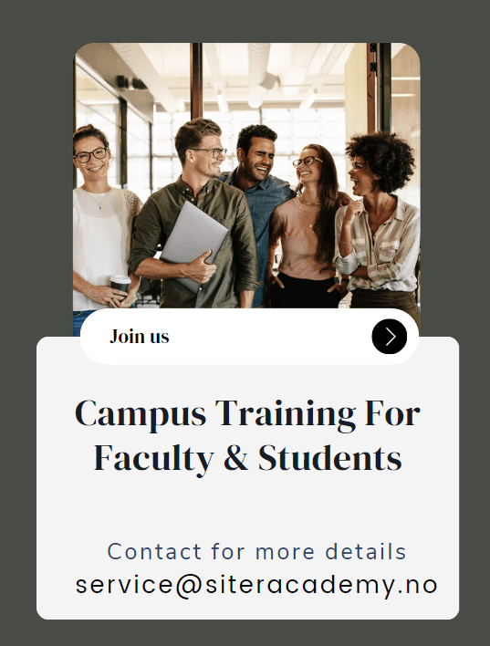 Campus training for staff and students