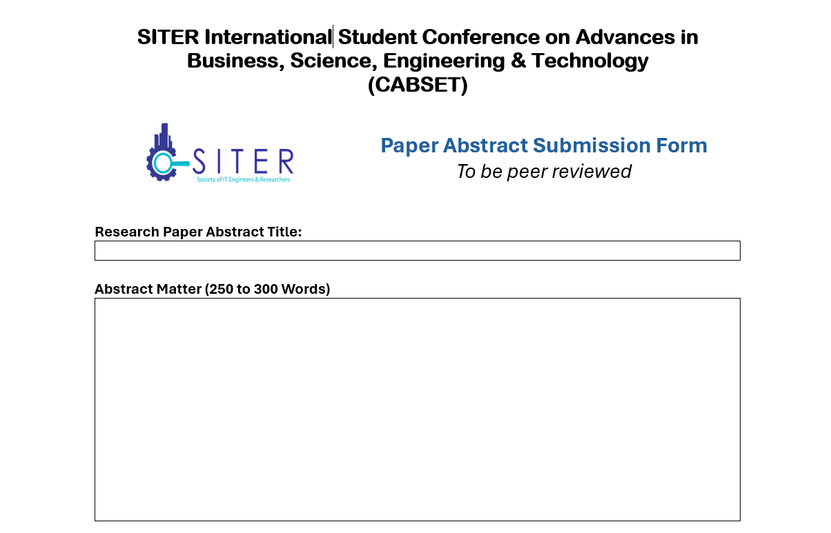 Student conference abstract presentation